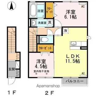 PRIMO Ⅰ【2階】の間取り