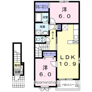 クラールⅢ【2階】の間取り
