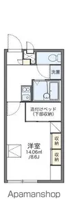 レオパレスアヴニールA【1階】の間取り