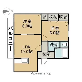 ディアメゾン【202号室】の間取り