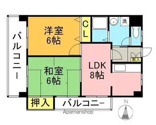 ベイサイド小戸【405号室】の間取り