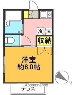 エクセル北沢【102号室】の間取り