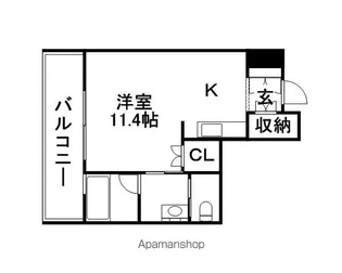 ラフィネタワー札幌南3条【6階】の間取り