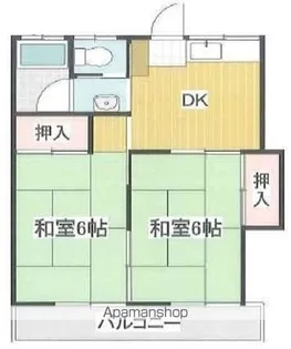 横山ハイツ【2階】の間取り