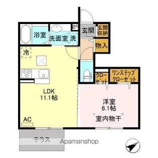 カスタリアIII【1階】の間取り