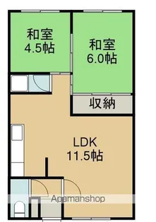 大空荘№3(オオゾラソウナンバースリー)【202号室】の間取り