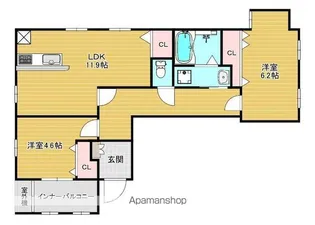 ZIP OHORI SOUTH【2階】の間取り