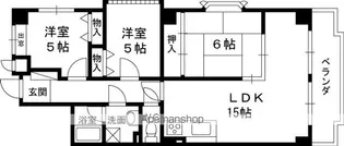芦屋ニューコーポⅠ番館【2階】の間取り