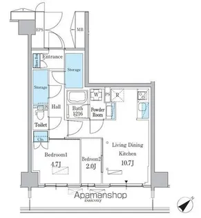 パークアクシス品川南大井パークフロント【3階】の間取り