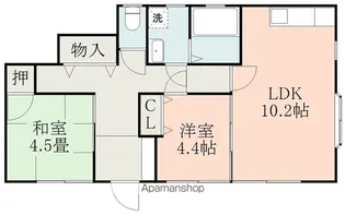エスポワール野口【1階】の間取り