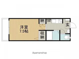 ハイツアローアイランドA棟【A103号室】の間取り