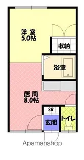 コーポイースト【206号室】の間取り