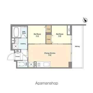 THE GRAND TERRACE WAKABAYASHI【1階】の間取り