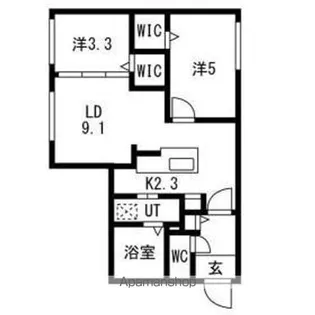 RITZ GRANDE 八軒【4階】の間取り