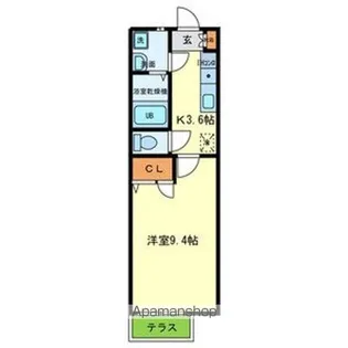 メゾン長曽根B棟【103号室号室】の間取り