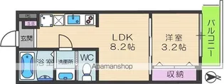 CASA南巽WEST【202号室】の間取り