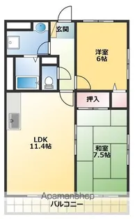 ハイツはと【302号室】の間取り