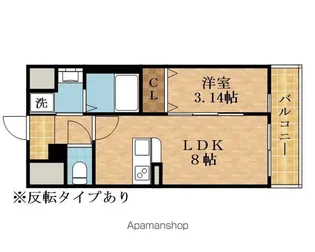 オルフェア新森公園(アート新森)【4階】の間取り