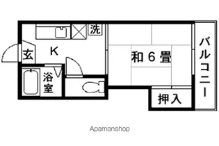 ユタカハイツ【201号室】の間取り