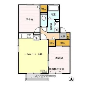 セジュール神橋【2階】の間取り