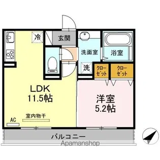 ビブロスポンテ【3階】の間取り