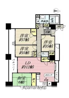仙台パークホームズ新寺公園【2階】の間取り