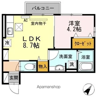 セジュール合川南 A棟【1階】の間取り