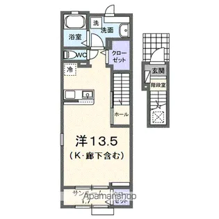 ソレアード A【2階】の間取り