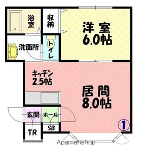 ロシュ7.1B【101号室】の間取り