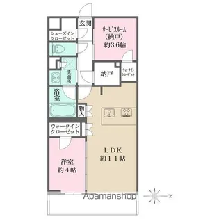 LA PERLA JIYUGAOKAⅡ【2階】の間取り