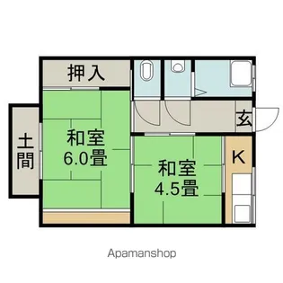 高山アパート【72F号室】の間取り
