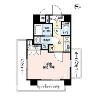 プレール・ドゥーク板橋舟渡【5階】の間取り