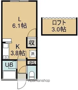 レジデンス本通【1階】の間取り