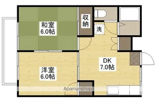 シティハイツ開陽【203号室】の間取り