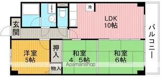 ユーコート豊中【6階】の間取り