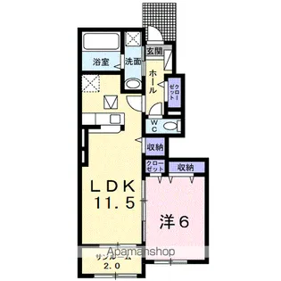 フラン メゾン【1階】の間取り