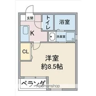 アクシス宝が丘【2階】の間取り