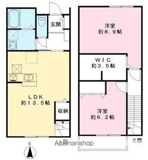 ユアメゾン ル フォレ弐番館(ペット)【104号室号室】の間取り