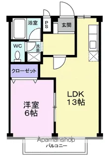 シティハイツ千葉【2階】の間取り