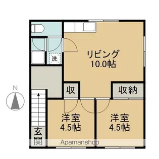 タウンハイツ【202号室】の間取り