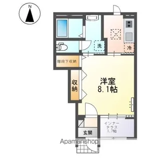 ウインフォート【1階】の間取り