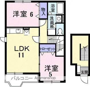LAW FLOWER【2階】の間取り
