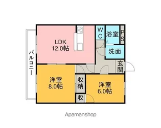 リバーサイド湯山【3階】の間取り