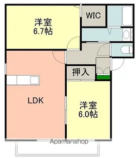 メゾンライム【A202号室】の間取り