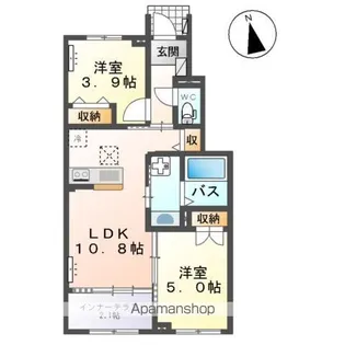 ソレイユ エ リュンヌ【1階】の間取り