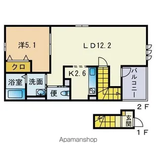 アムール桜Ⅰ【2階】の間取り