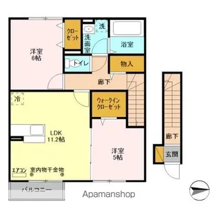 エクレール・みさと【2階】の間取り