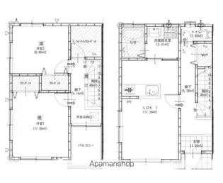 埼玉県蓮田市西新宿6丁目【テラスハウス】の間取り