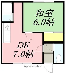 ダイワハイツ乃木【101号室】の間取り