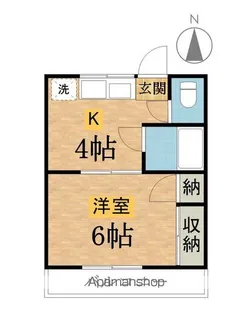 コーポカーサミア【2階】の間取り